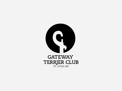 Gateway Terrier Club dog logo dogs g logo leash negative space single color terrier