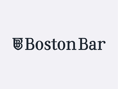 Boston Bar Logo branding design identity lettering logo serif vector