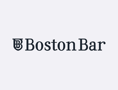 Boston Bar Logo branding design identity lettering logo serif vector