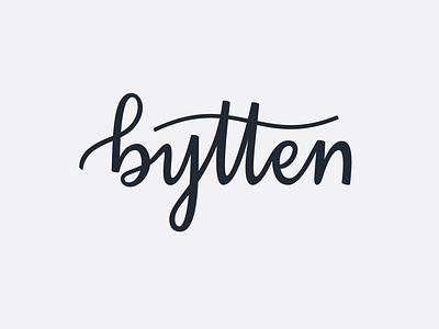 Bytten Logo branding calligraphy design lettering logo script vector