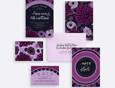 Lauren & Christian's Wedding Invitations calligraphy design illustration invitations stationery wedding