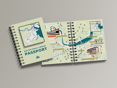 BPL Passport book booklet city guide design graphic design illustrated map illustration map map design passport vector walking route