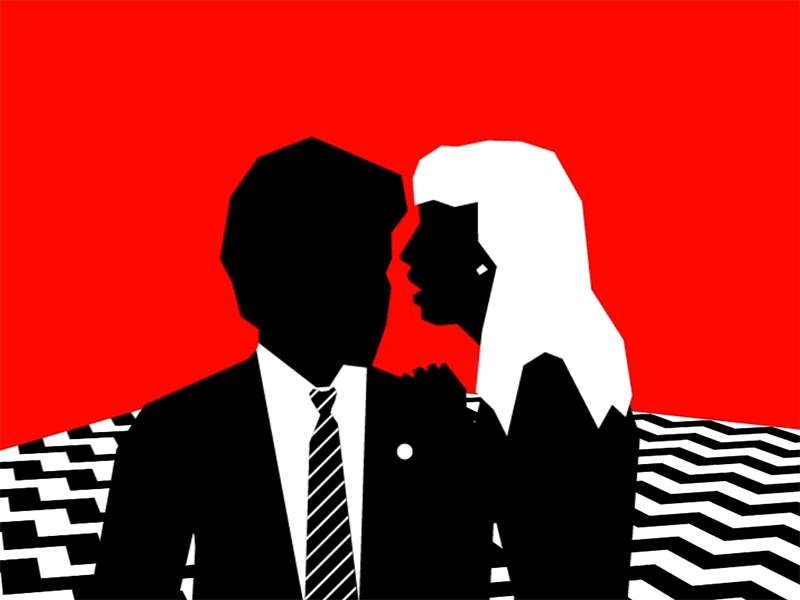 Twin Peaks illustration minimalist red room twin peaks