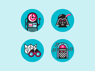 Theatre Summer Camp Icons icons illustration theatre vector