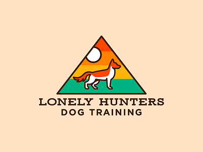 Lonely Hunters Dog Training Logo dog training dogs illustration logo