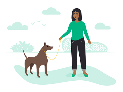 Illustration for Training Page character dog illustration illustrator person