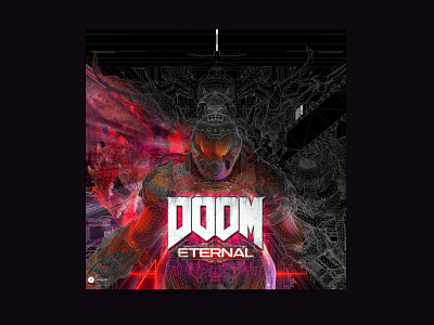 Doom Eternal Cover (the making of) cover cover art cover design covers doom doom eternal fun illustration poster posterchallenge