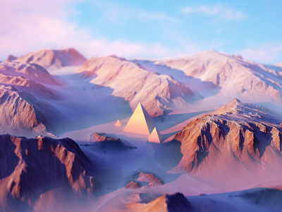 newgen posterjo #72 c4d cinema4d colors cool design joan sterjo joansterjo minimal modern mountain poster posterjo render