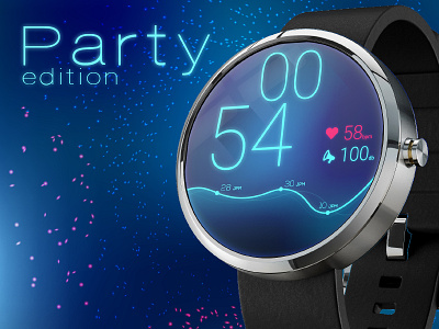 Party watchface android cool decibel graph hearteate party watchface wear wearables