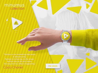 Minumus Landing Page app concept realistic uiux watchface