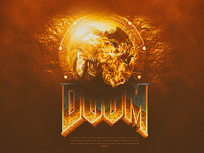 Doom 4 Cover box cover doom game hell mars planet
