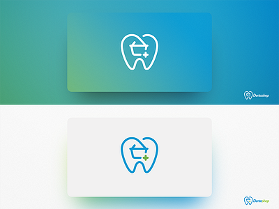 Dentoshop Logo dent dental hygene logo minimal shop