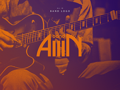 AllIn Band logo band cool jazz logo music musicband