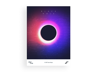 Poster Day #089 blackhole challenge colors design minimal modern physics poster posterchallenge white