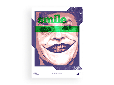 Poster Day #097 batman challenge design gradient halftone jack jocker nicolson pattern poster posterchallenge vintage