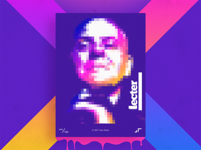 Lecter poster actor coolness fun gradient hannibal hopkins lecter overdrive poster posterchallenge