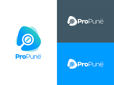 Propune Logo gradient logo minimal search services work