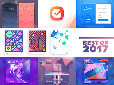 Best of 2017 2017 bestof branding card dailyui icons logo poster ui works