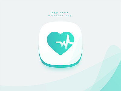 Medical app Icon android app clinic health heart icon ios logo medical stat