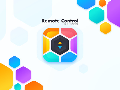 Remote Control App Icon colors cool dailyui fun icon ios ios12 logo minimal modern remote remote control ui