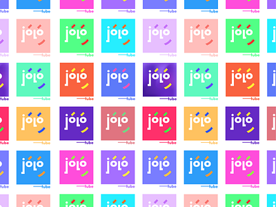 Jolo tube logo app branding colors cool fun icon illustration jolo logo minimal modern vector videochannel yolo