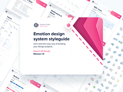 Emotion Design System branding colors cool design design system design systems flat icon illustration library logo minimal modern typography ui ux vector web