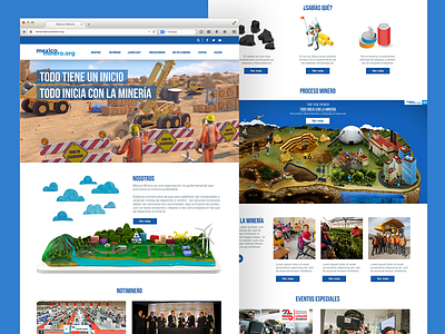 "Mexico Minero" Website UI (Home) clean home icons layout menu navigation typography ui web webdesign website