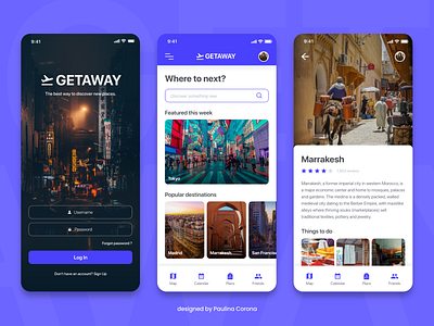 Travel Planner App Concept adobexd app appdesign interactiondesign iphonex productdesign travel uidesign ux visual design