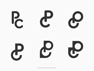 Personal Monogram Iterations branding c design illustrator letter letter mark letter mark monogram minimalist monogram monogram design monogram letter mark p vector