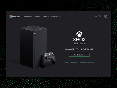 Xbox Series X adobe xd branding clean console design home page microsoft photoshop ui ui ux ui design video game video games website xbox xbox series x