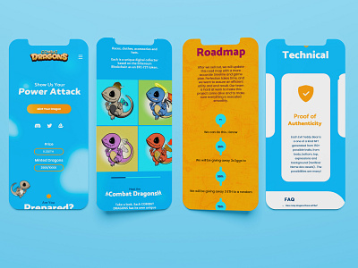 NFT Website - Mobile landingpage mobile nft ui ux