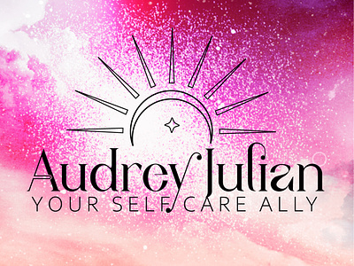 Audrey Julian Full Logo adobe illustrator brand identity branding design esthetician femenine branding feminine brand illustration logo personal branding