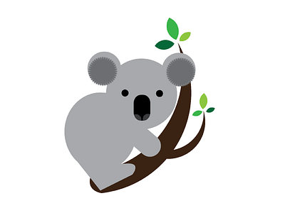 Koala on Branch animal illustration koala