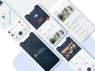 Home Security Automation Tracking alarm android app automation creative design home interaction interface ios mobile security smart smarthouse tracking ui ux