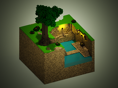 hidden treasure 3d 3dart magicavoxel vox voxel