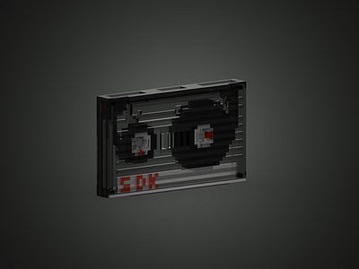 old cassete 3d 3dart cassette magicavoxel voxel voxel art