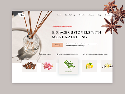 Home page for Scent Marketing store