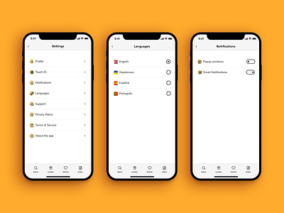 Settings 007 app clean dailyui design mobile settings ui ux