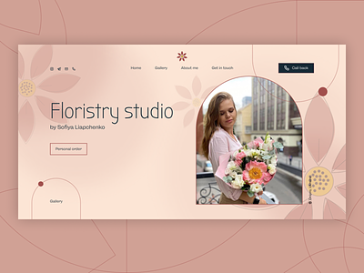 Home page design clean daily ui dailyui design florist flower shop landing ui ux web