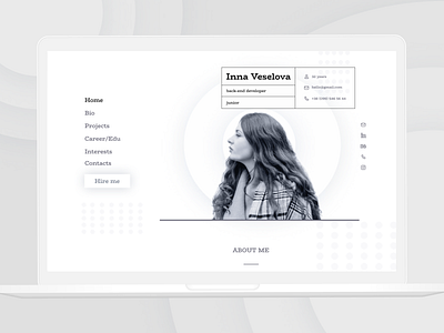 Landing page desig clean cv dailyui design landing resume ui web