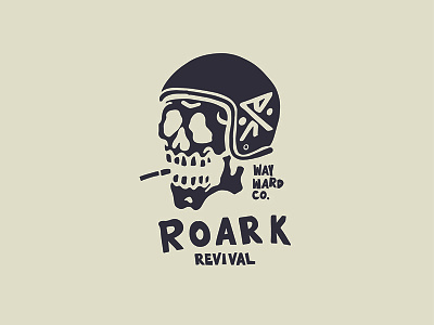 Skully action design illustration lock logo revival rider roark skully sports up
