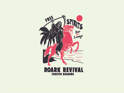 free spirits action bar design illustration reaper revival roark sports