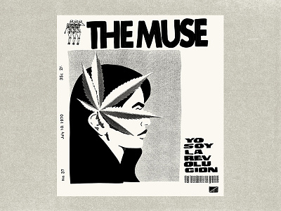 the muse art cannabis cover design illustration key layout type typography