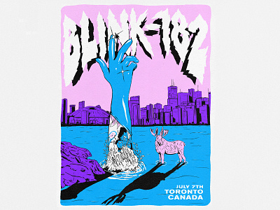 Blink-182 Tour poster art blink 182 design illustration poster art poster design toronto typography