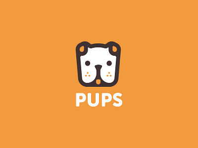 Pups Logo W/ Color branding dogs icon identity illustration logos puppy pups thirty logos