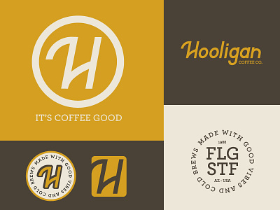 Hooligan Coffee Co Branding arizona branding brews coffee custom flagstaff illustration logo roast trademark type