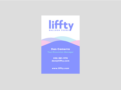 Liffty Business Card balloon branding business card clouds fly hot air illustration logo print sky tours