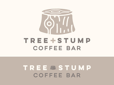 Tree & Stump Coffee Bar branding coffee bar espresso leaves logo roast stump trademark tree