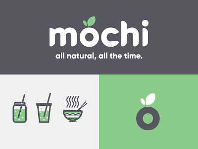 Mochi Branding branding drinks food healthy icon identity illustration logo mochi