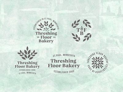 Threshing Floor Bakery Concepts bakery branding floor illustration lockups logo threshing wheat